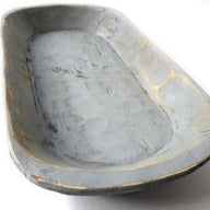 Gray Decorative Wood Dough Bowl - The Gray Weston Dough Bowl Wood Bowl Decor Gray Bread Bowl - Ranch Junkie Mercantile LLC