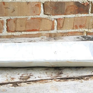 18"-21.5" Long Rustic White Baguette Dough Bowl, Decorative Bowl, Table Center Piece, Decorative Bowl The New Dawn Bowl Rustic White - Ranch Junkie Mercantile LLC