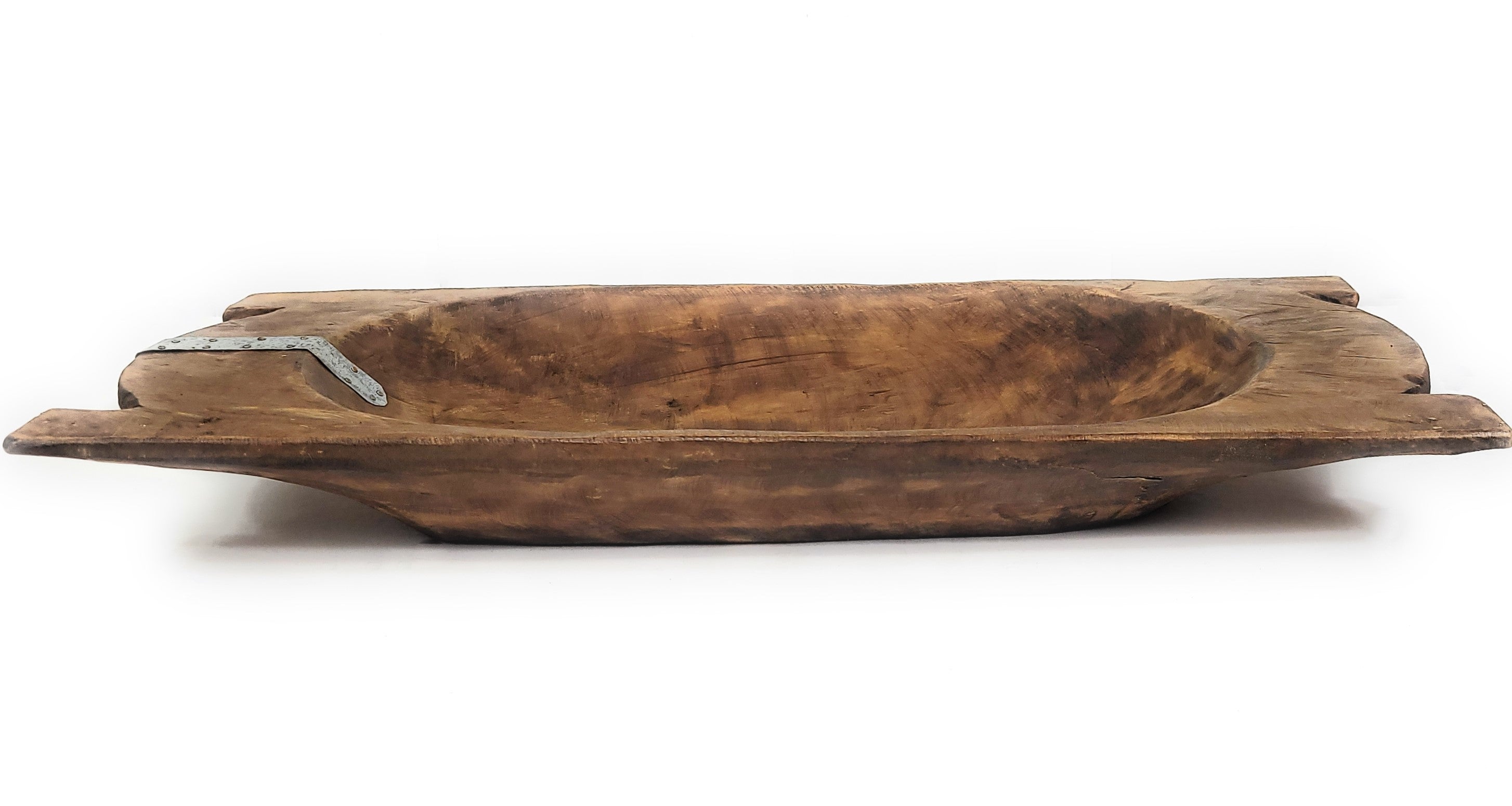 The Industrial Montana Large Dough Bowl Table Center Piece, Decorative Bowl + Moss Balls - Ranch Junkie Mercantile LLC 