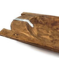The Industrial Montana Large Dough Bowl Table Center Piece, Decorative Bowl + Moss Balls - Ranch Junkie Mercantile LLC 
