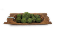 The Industrial Montana Large Dough Bowl Table Center Piece, Decorative Bowl + Moss Balls - Ranch Junkie Mercantile LLC