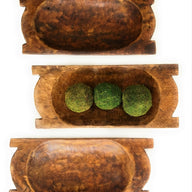The Montana Dough Bowl Three Sizes, Table Center Piece, Decorative Bowl + Moss Balls - Ranch Junkie Mercantile LLC