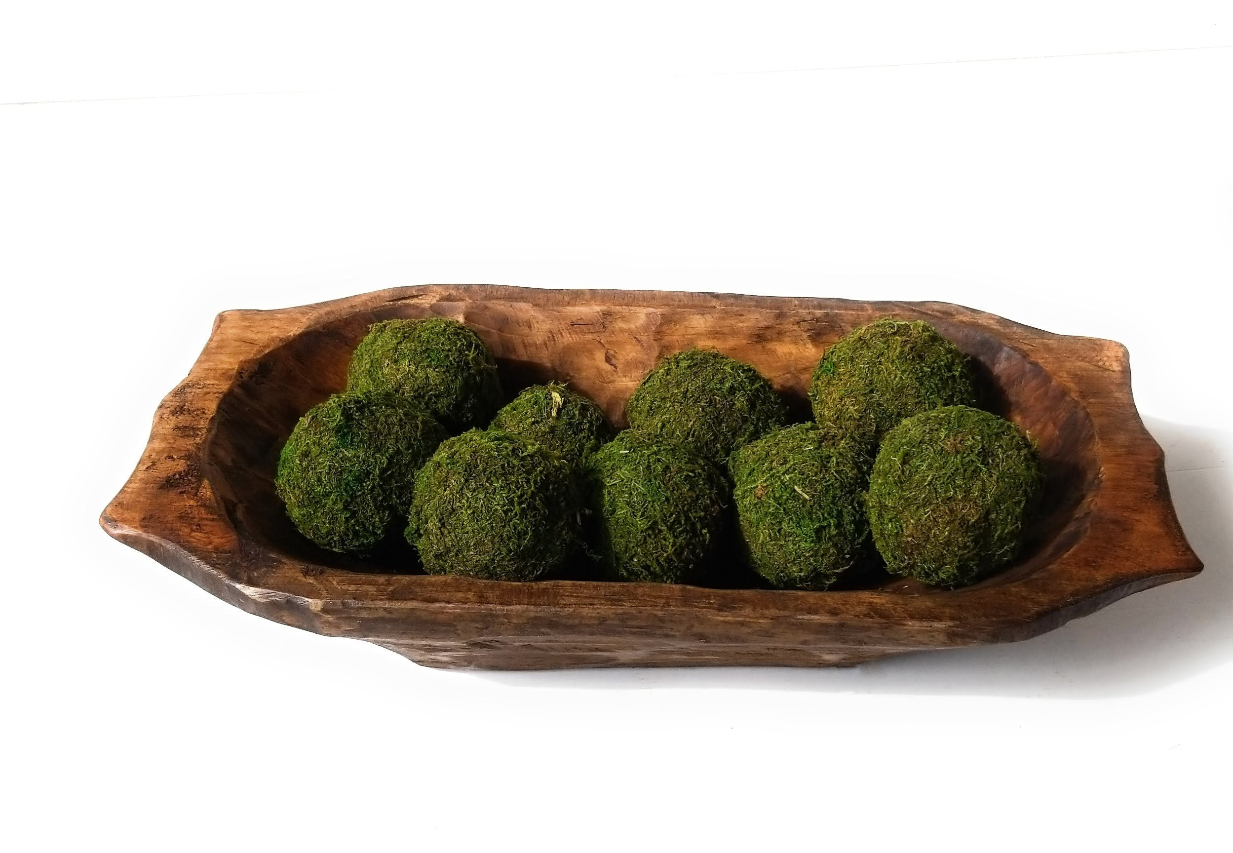 Farmhouse Rustic Dough Bowl With Handles- The Big Horn- Two Sizes - Ranch Junkie Mercantile LLC