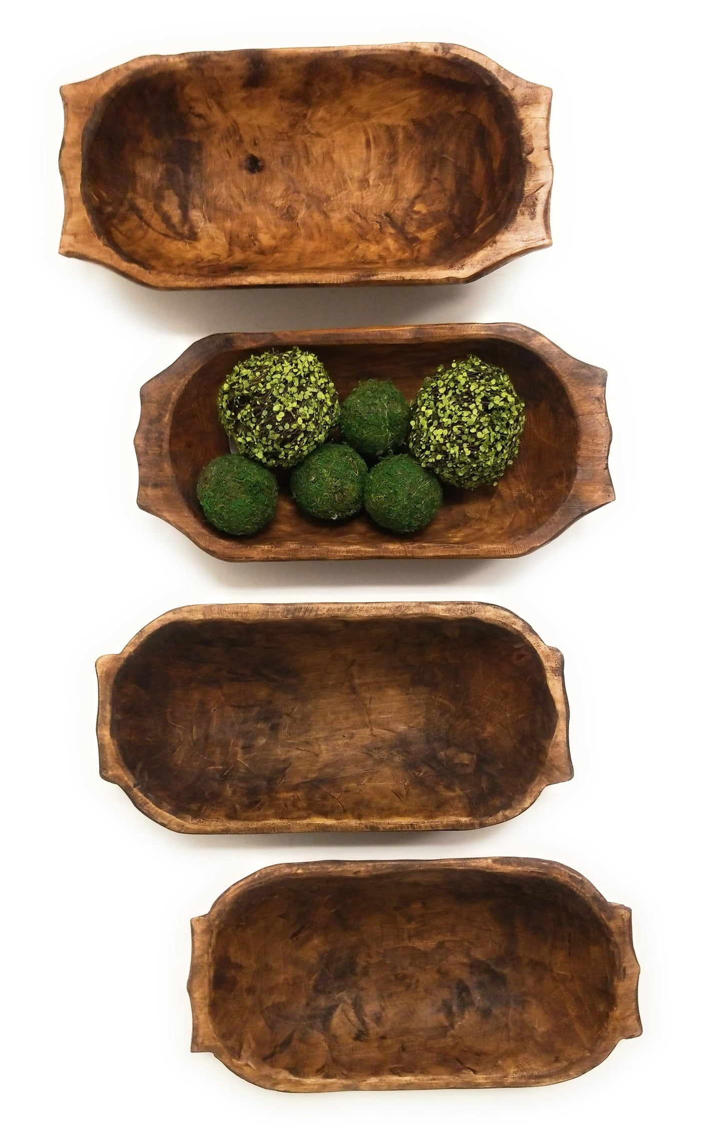 Farmhouse Rustic Dough Bowl With Handles- The Big Horn- Two Sizes - Ranch Junkie Mercantile LLC
