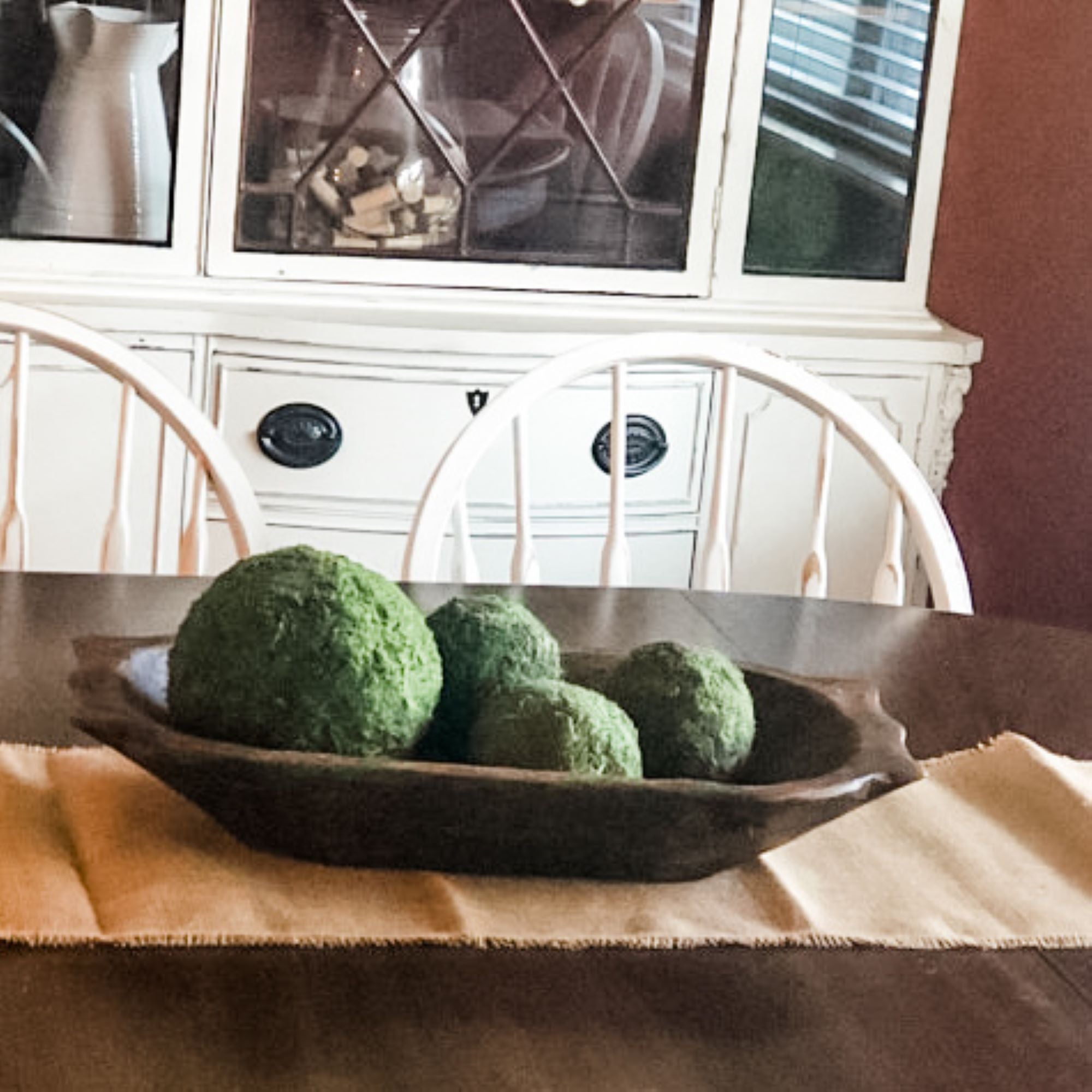 Farmhouse Rustic Dough Bowl With Handles- The Big Horn - Ranch Junkie Mercantile LLC 