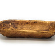Farmhouse Rustic Dough Bowl With Handles- The Big Horn- Two Sizes - Ranch Junkie Mercantile LLC