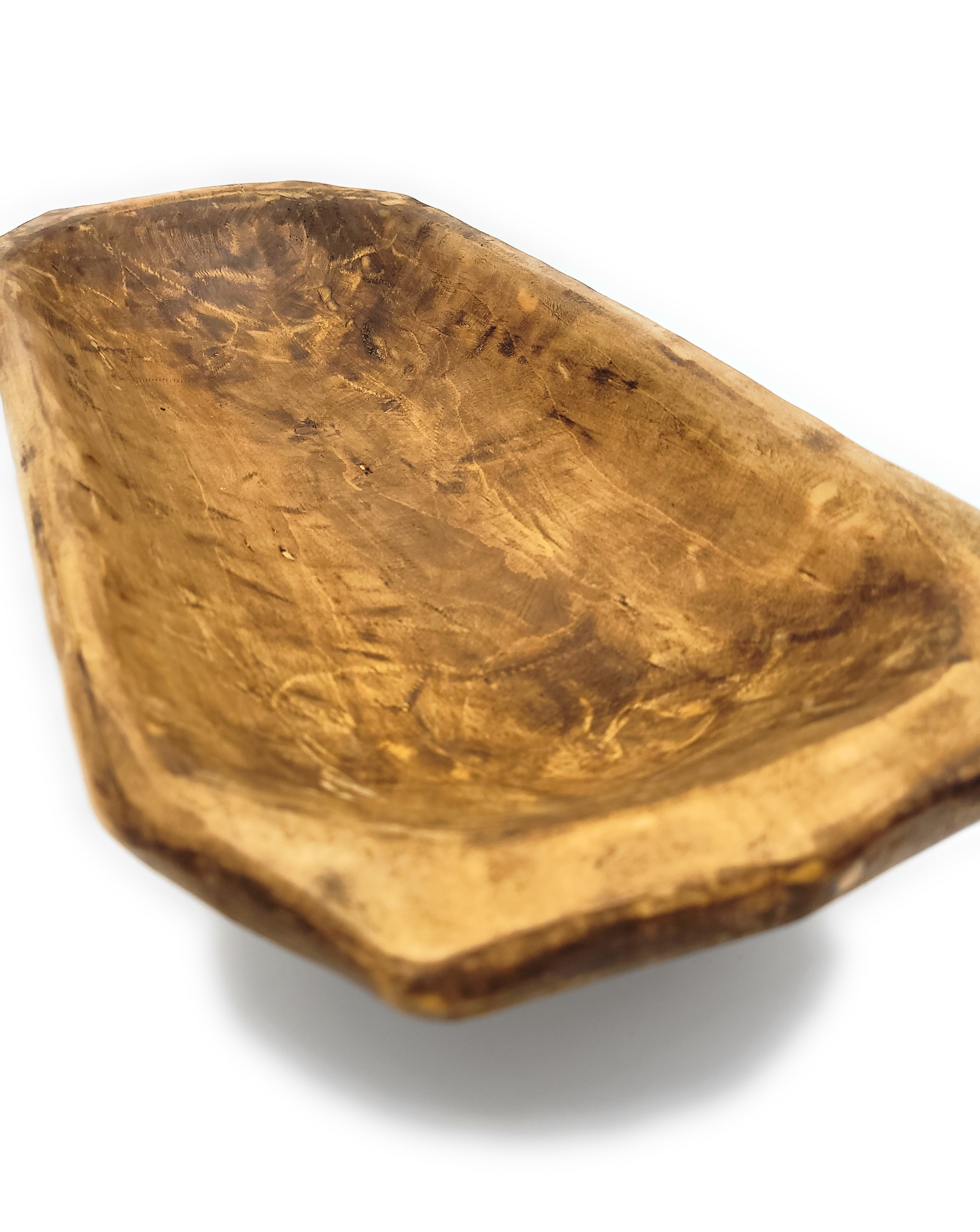 Farmhouse Rustic Dough Bowl With Handles- The Big Horn- Two Sizes - Ranch Junkie Mercantile LLC