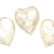 5"- 6" Itty Bitty Wood Heart Bowl Rustic White Farmhouse Brown - Ranch Junkie Mercantile LLC