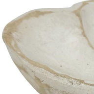 5"- 6" Itty Bitty Wood Heart Bowl Rustic White Farmhouse Brown - Ranch Junkie Mercantile LLC
