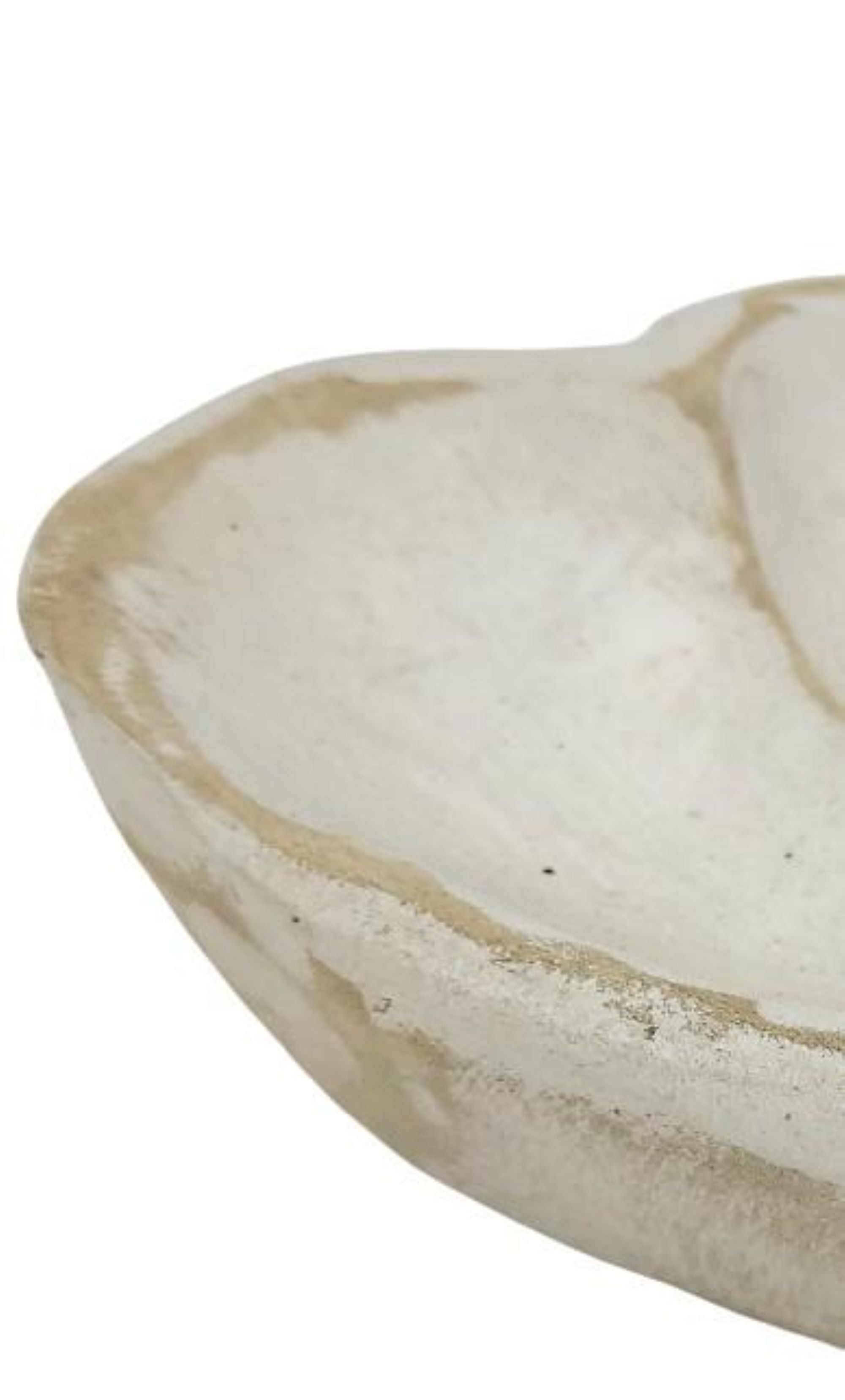 5"- 6" Itty Bitty Wood Heart Bowl Rustic White Farmhouse Brown - Ranch Junkie Mercantile LLC
