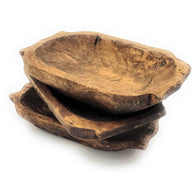 9"-10" Long Itty Bitty Rustic Dough Bowl With Handles- The Mini Big Horn - Ranch Junkie Mercantile LLC