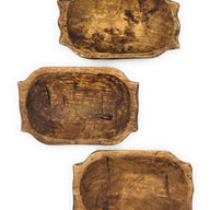 9"-10" Long Itty Bitty Rustic Dough Bowl With Handles- The Mini Big Horn - Ranch Junkie Mercantile LLC