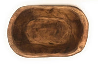 Bundle Deal- Weston 19"-22" Long Decorative Wood Dough Bowl + 9"-10" Long Mini Dough Bowl - Two Colors Available - Ranch Junkie Mercantile LLC 