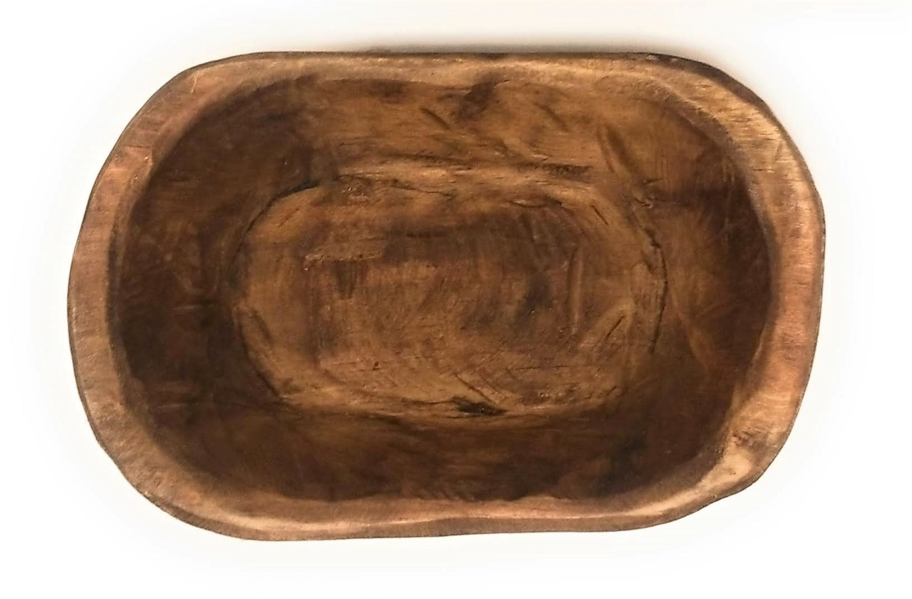 Bundle Deal- Weston 19"-22" Long Decorative Wood Dough Bowl + 9"-10" Long Mini Dough Bowl - Two Colors Available - Ranch Junkie Mercantile LLC 