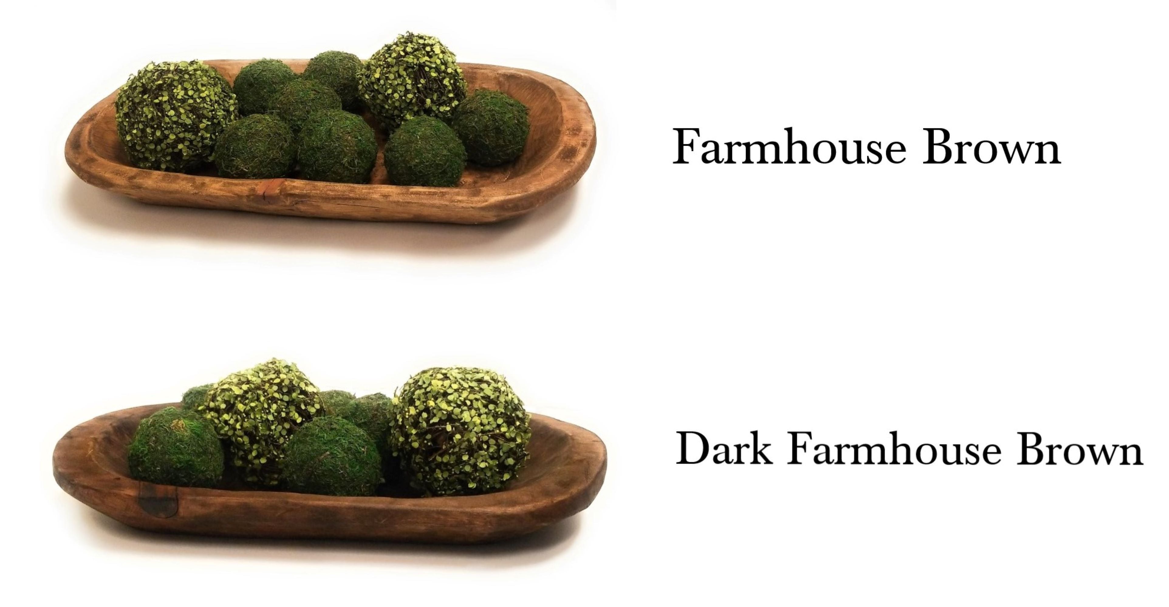 Bundle Deal- Weston 19"-22" Long Decorative Wood Dough Bowl + 9"-10" Long Mini Dough Bowl - Two Colors Available - Ranch Junkie Mercantile LLC 