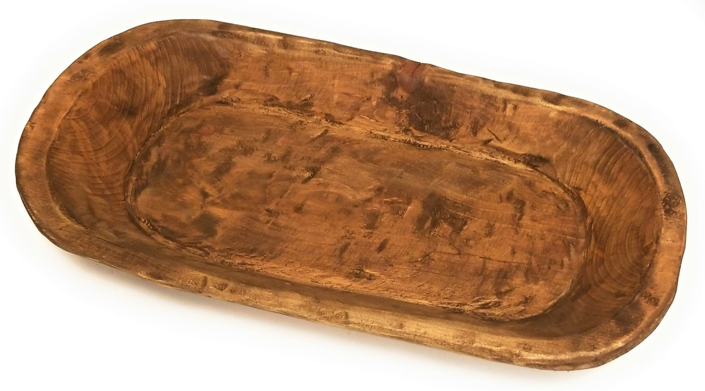 Bundle Deal- Weston 19"-22" Long Decorative Wood Dough Bowl + 9"-10" Long Mini Dough Bowl - Two Colors Available - Ranch Junkie Mercantile LLC 