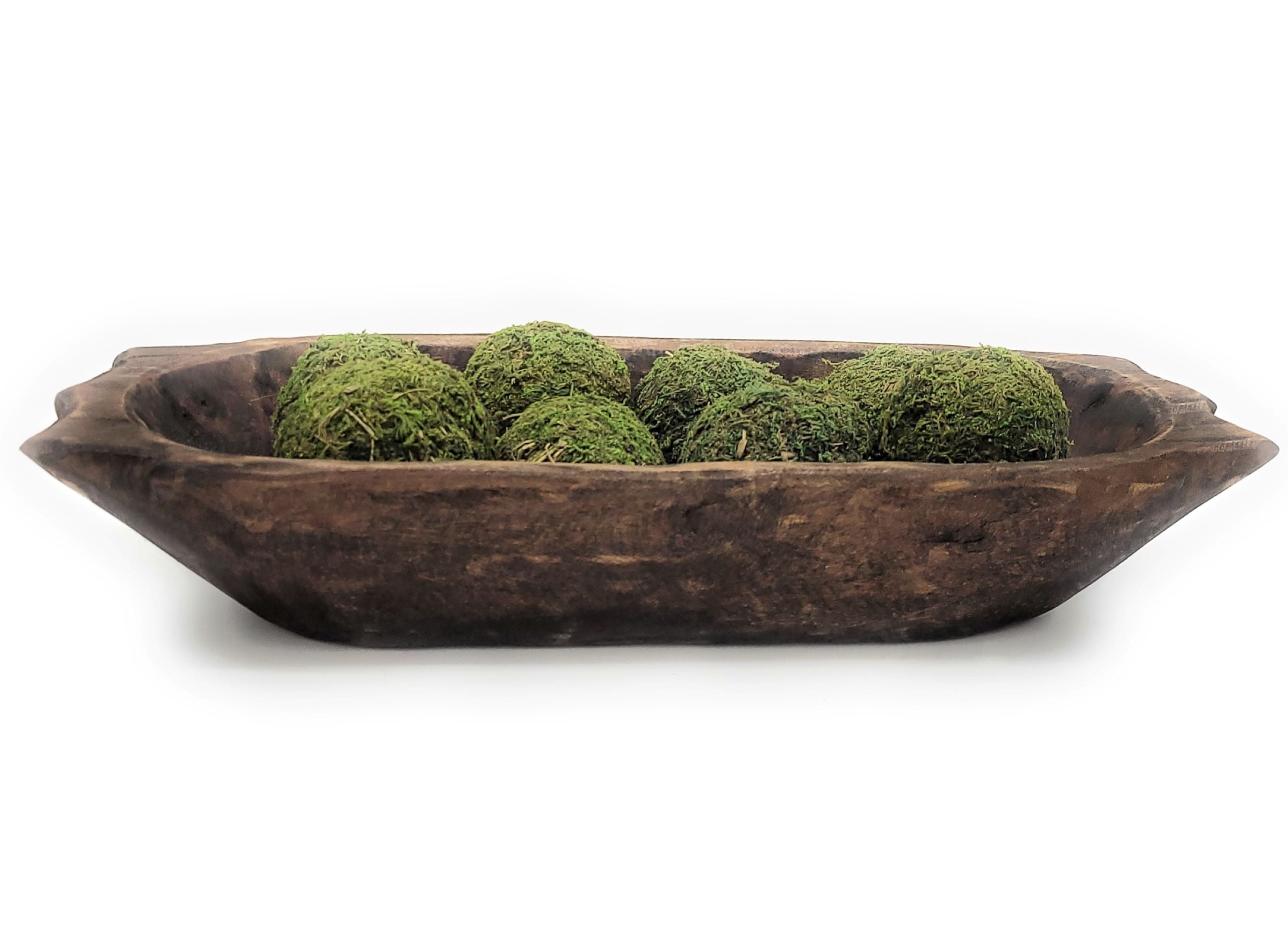 Farmhouse Rustic Dough Bowl With Handles- The Big Horn- Two Sizes - Ranch Junkie Mercantile LLC