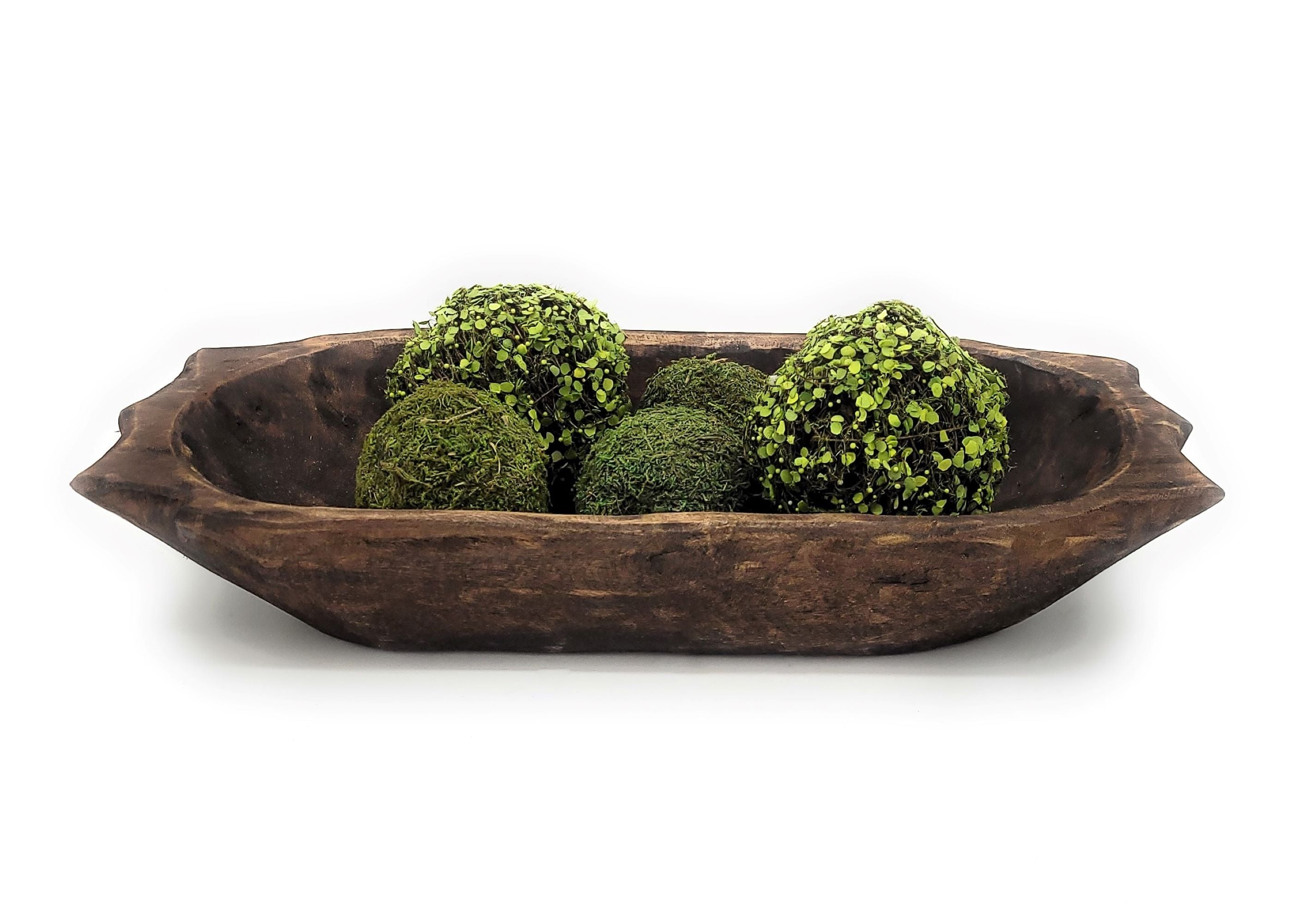 Farmhouse Rustic Dough Bowl With Handles- The Big Horn- Two Sizes - Ranch Junkie Mercantile LLC