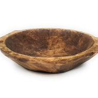 Large Rustic Farmhouse Brown Avocado Dough Bowl -  Large Wood Bread Bowl- The Avocado Decorative Bowl - Ranch Junkie Mercantile LLC