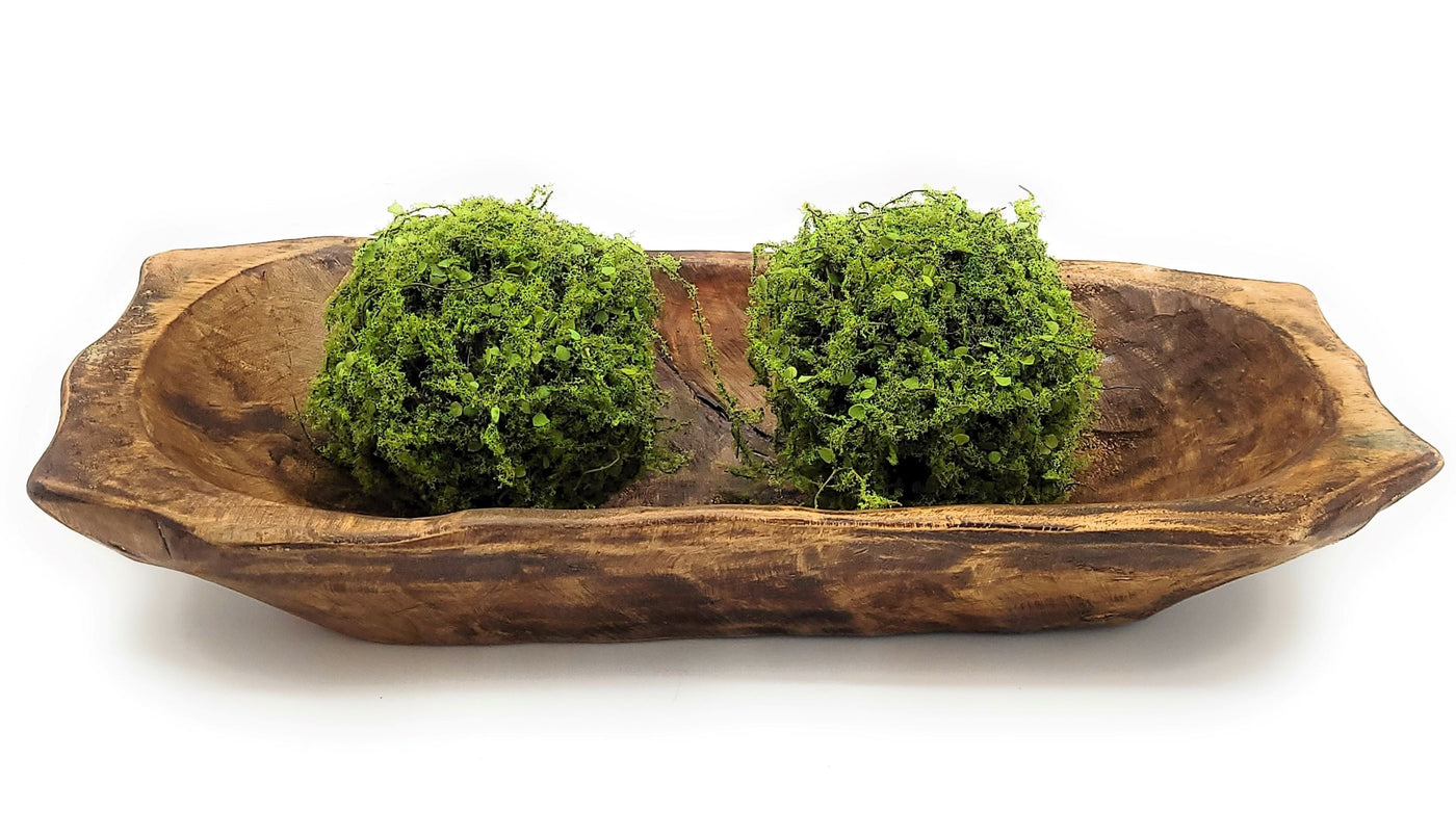 Farmhouse Rustic Dough Bowl With Handles- The Big Horn- Two Sizes - Ranch Junkie Mercantile LLC