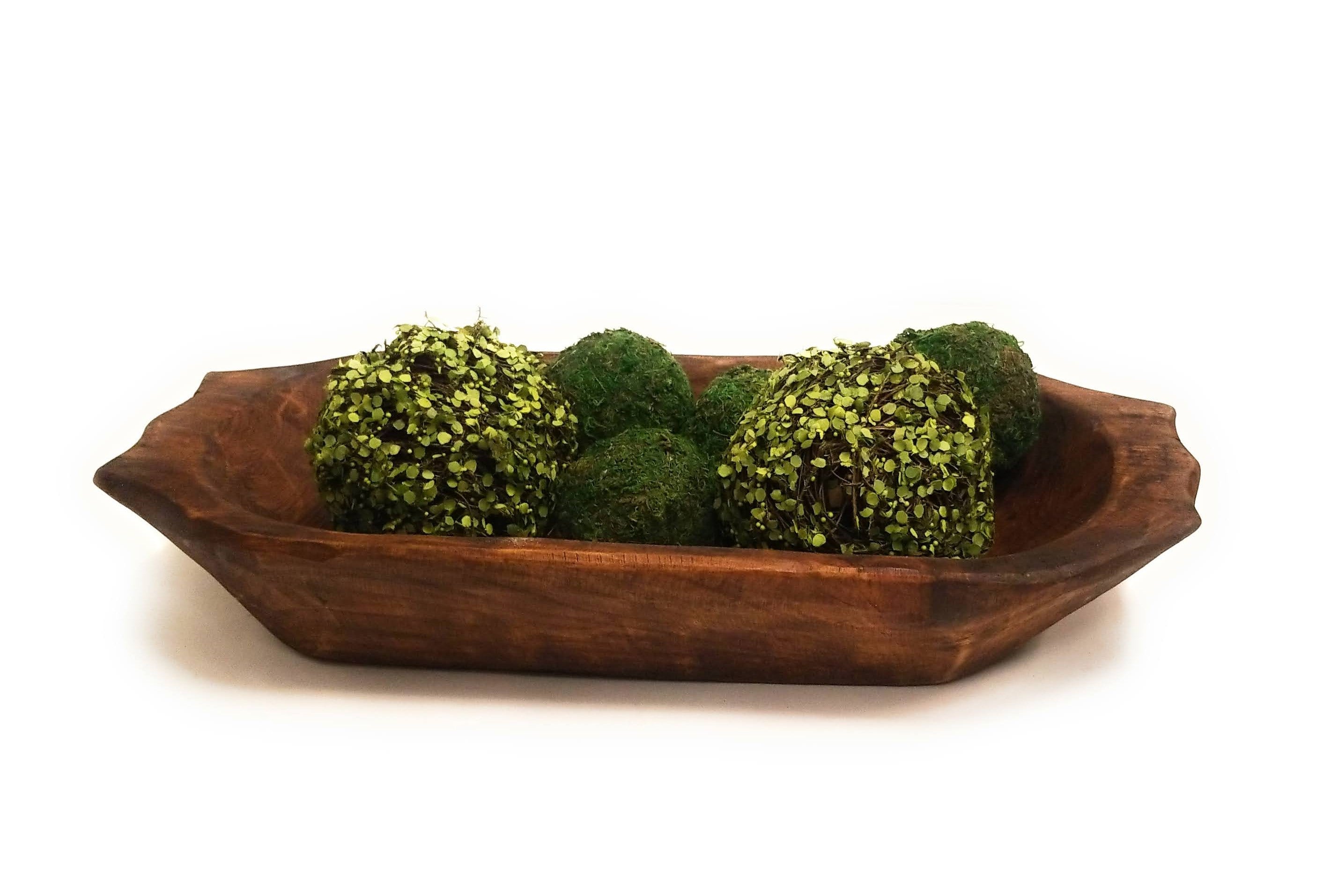 Farmhouse Rustic Dough Bowl With Handles- The Big Horn- Two Sizes - Ranch Junkie Mercantile LLC