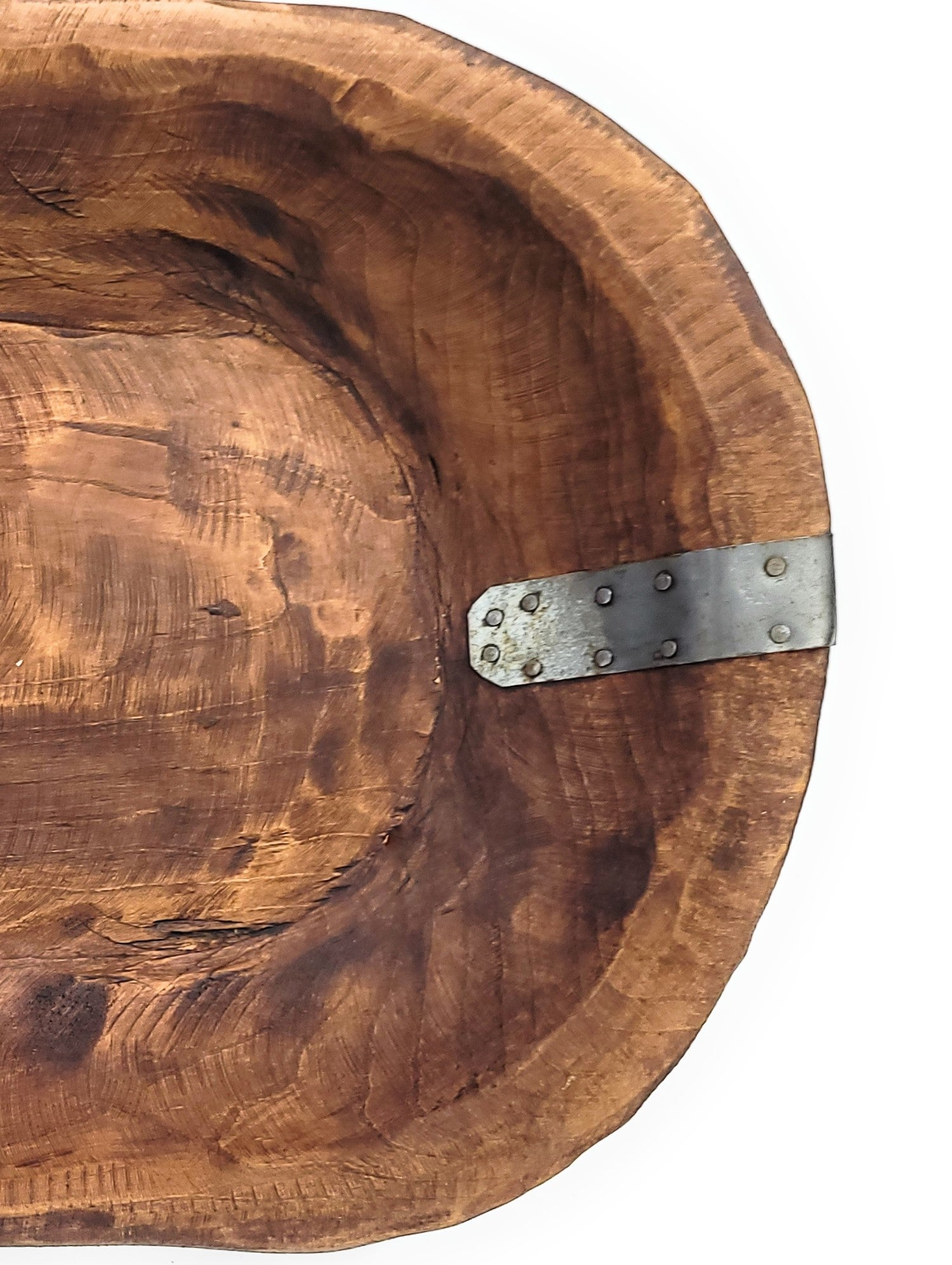 38"-40" Long Extra Large Wood Dough Bowl-Industrial Extra Long Wood Decorative Bowl- The Industrial Big Bend Large Dough Bowl - Ranch Junkie Mercantile LLC