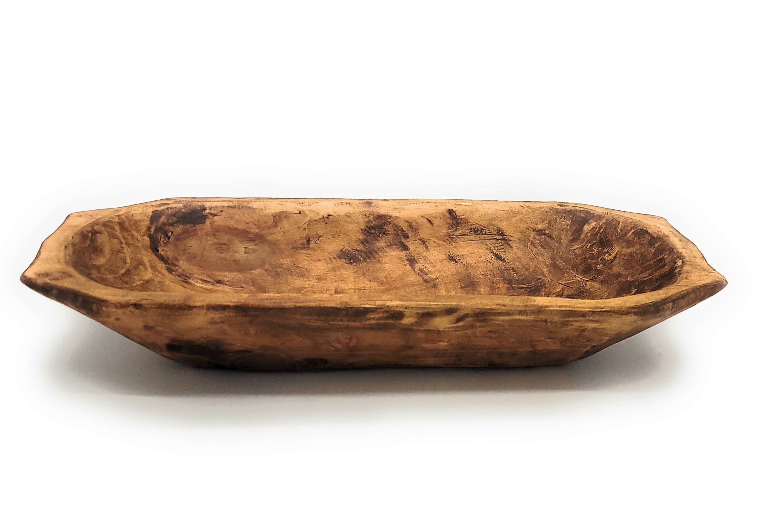Farmhouse Rustic Dough Bowl With Handles- The Big Horn- Two Sizes - Ranch Junkie Mercantile LLC