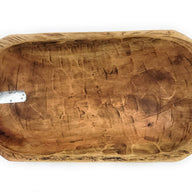 18.5"- 20" Long Industrial Farmhouse Rustic Dough Bowl With Handles - Industrial Dough Bowl- The Industrial Big Horn - Ranch Junkie Mercantile LLC