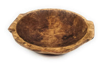 Large Rustic Farmhouse Brown Avocado Dough Bowl -  Large Wood Bread Bowl- The Avocado Decorative Bowl - Ranch Junkie Mercantile LLC 