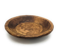 Round Wooden Bowl Dough Bowl Decor- The Ponderosa Farmhouse Brown Bowl - Ranch Junkie Mercantile LLC 