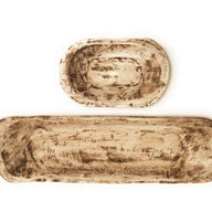 Bundle Deal-18"-21.5" Long New Dawn + 9"-10" Long Itty Bitty Wood Dough Bowl Bundle- Three Colors To Choose From - Ranch Junkie Mercantile LLC