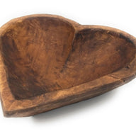 Wood Heart Bowl- Three Sizes- Wood Dough Bowl - Ranch Junkie Mercantile LLC