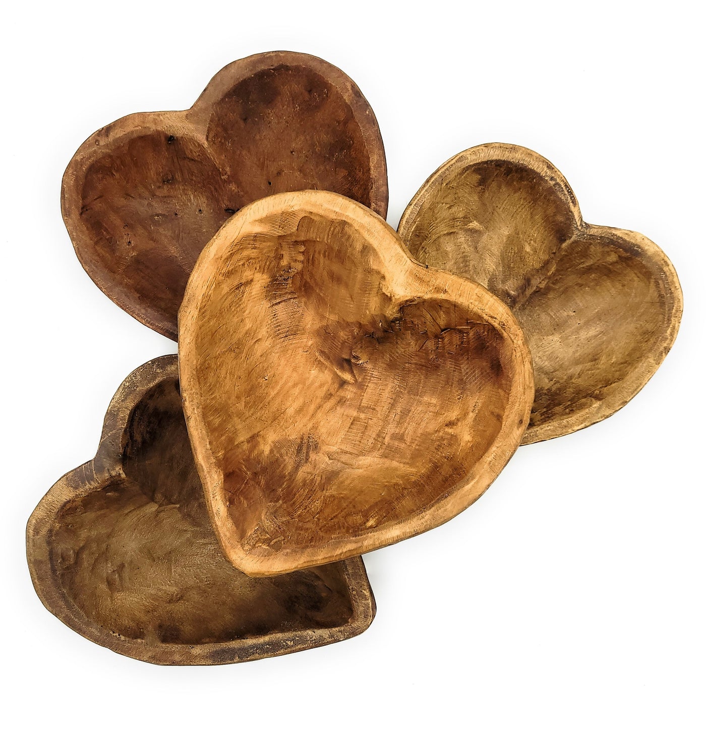 Wood Heart Bowl- Three Sizes- Wood Dough Bowl - Ranch Junkie Mercantile LLC