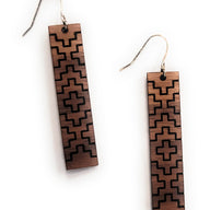 Aztec Thunder | Wood Earrings Boho Earrings - Ranch Junkie Mercantile LLC