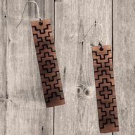 Aztec Thunder | Wood Earrings Boho Earrings - Ranch Junkie Mercantile LLC