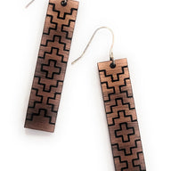 Aztec Thunder | Wood Earrings Boho Earrings - Ranch Junkie Mercantile LLC