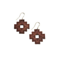 Handcrafted 100% Wood Earrings Aztec Compass - Ranch Junkie Mercantile LLC