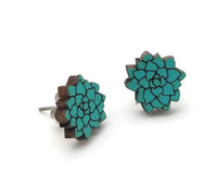 Wood Flowers Stud Earrings - Five Colors To Choose From - Ranch Junkie Mercantile LLC 