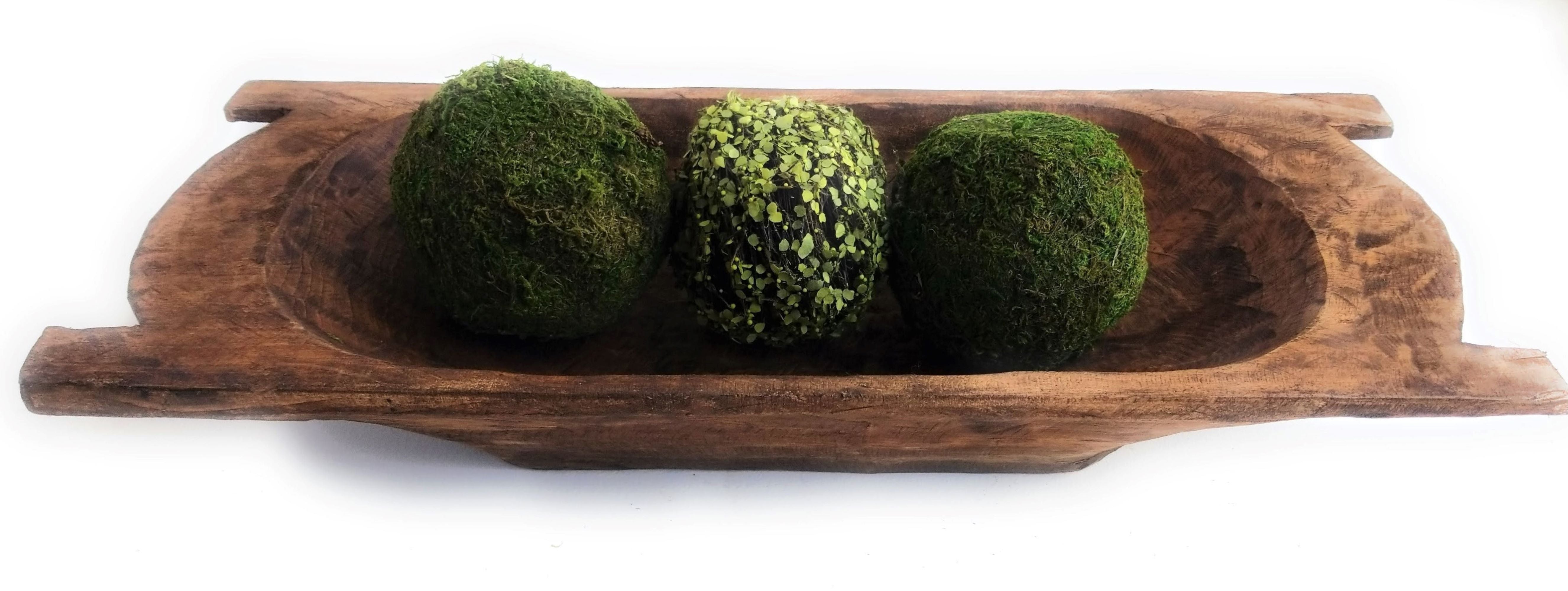 4 Inch Twig + Green Leaf Decorative Bowl Filler Balls - Ranch Junkie Mercantile LLC 