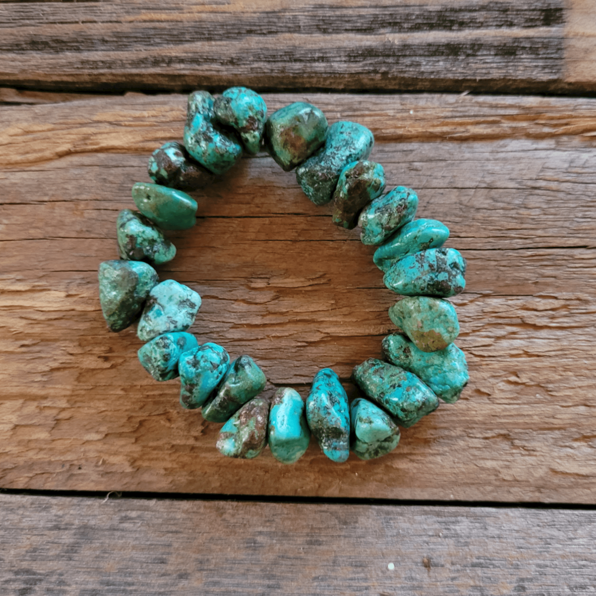 Natural Turquoise & Jasper Wrap Bracelet
