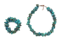 Bundle Deal-Genuine Turquoise Chunk Bracelet + Necklace Bundle - Ranch Junkie Mercantile LLC 