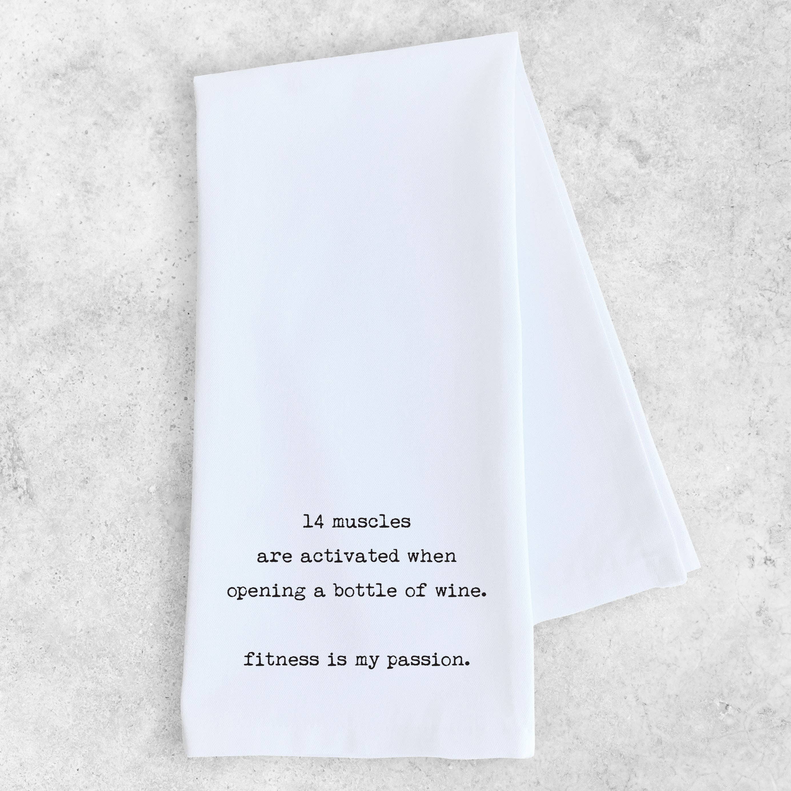 Fitness Is My Passion - Tea Towel - Wine Tea Towel - Ranch Junkie Mercantile LLC 