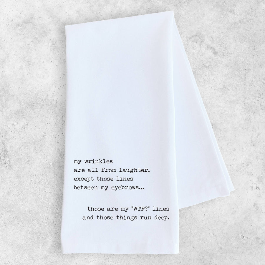 WTF Lines - Tea Towel- Funny Tea Towel - Ranch Junkie Mercantile LLC