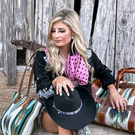 Bundle Deal - The Aspen Southwestern Leather Aztec Weekender Duffel Bag + Large Handwoven Wool Boho Tote - Ranch Junkie Mercantile LLC