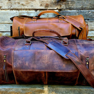 The Denali Vintage Saddle Leather Weekender Duffel Bag - Ranch Junkie Mercantile LLC