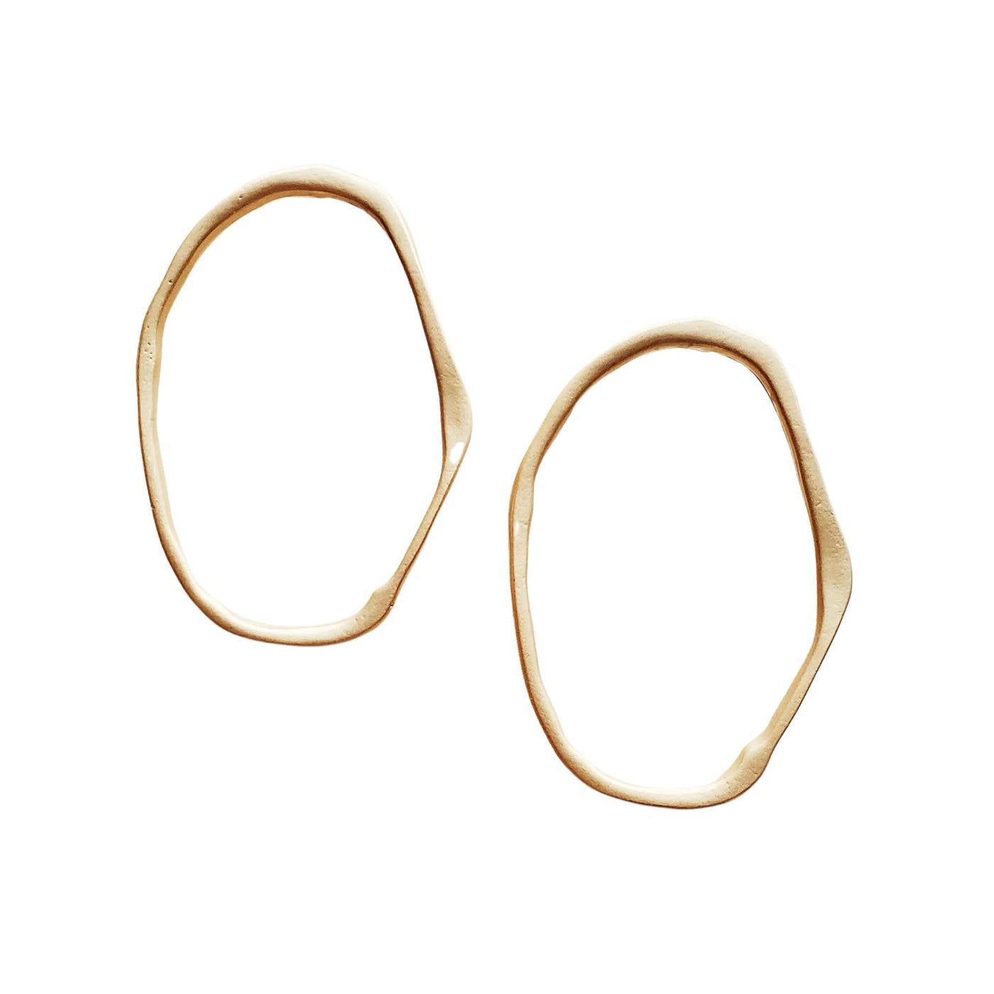 Matte Gold Hoop Earrings - Ranch Junkie Mercantile LLC