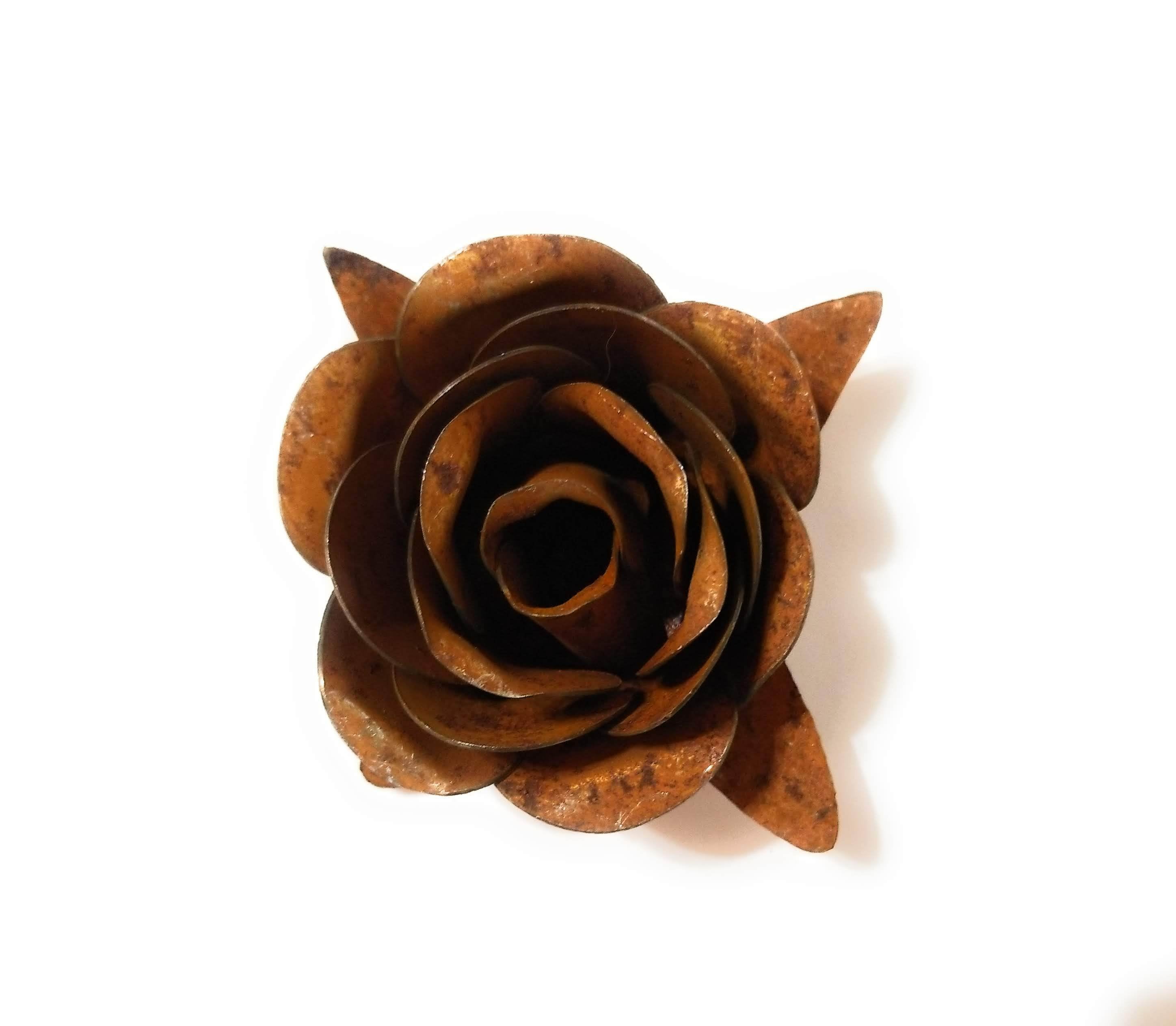 Rusty Metal Rose- Accent Decor - Ranch Junkie Mercantile LLC 