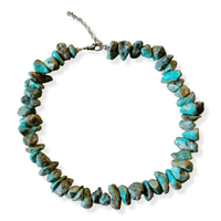 Chunky Genuine Natural Turquoise Collar Length Necklace - Ranch Junkie Mercantile LLC 