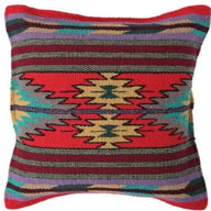 Southwestern Handwoven Aztec Pillow Covers- Assorted Colors- 18 X 18 Throw Pillow - Ranch Junkie Mercantile LLC