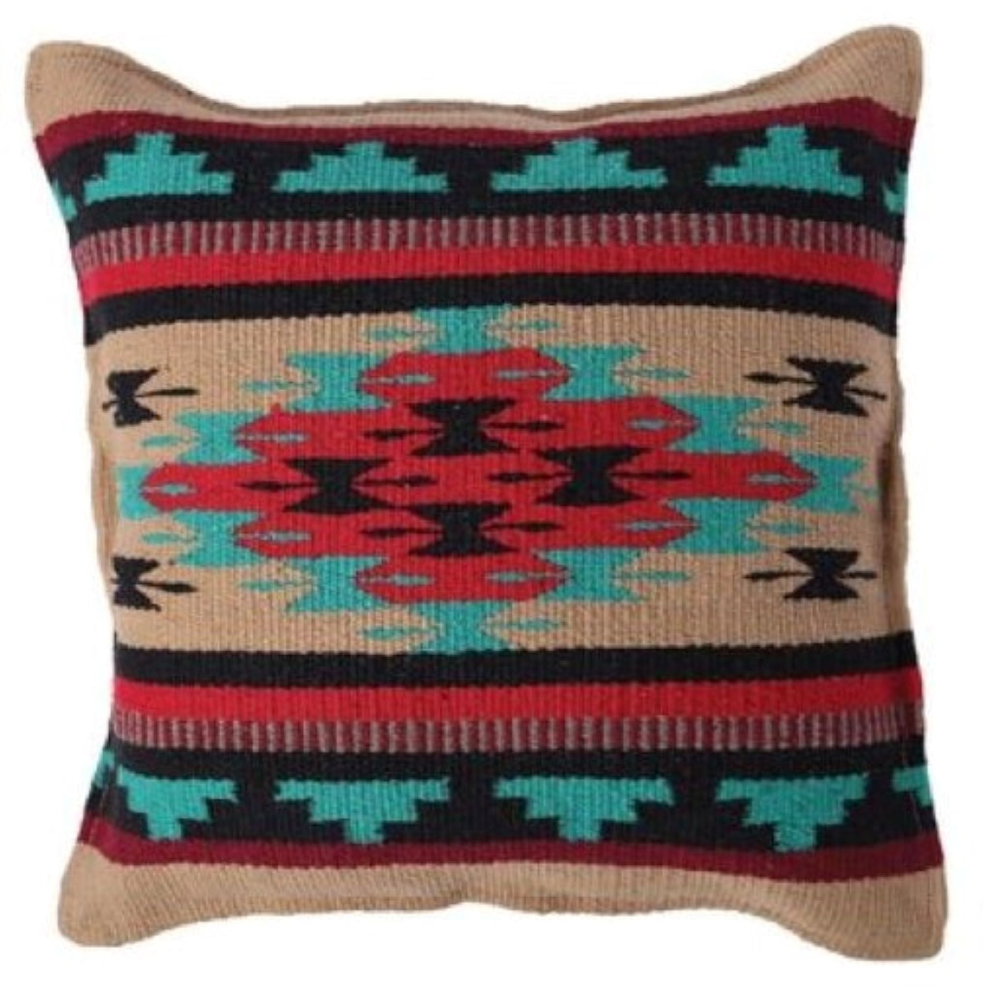 Southwestern Handwoven Aztec Pillow Covers- Assorted Colors- 18 X 18 Throw Pillow - Ranch Junkie Mercantile LLC